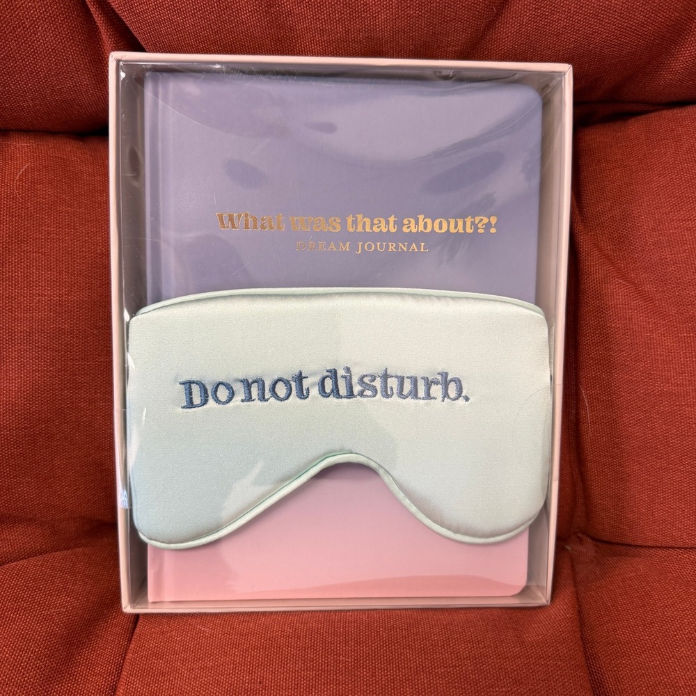Garven Dream Journal and Eye Mask Set Pastel Purple Pink Blue Do Not Disturb NEW